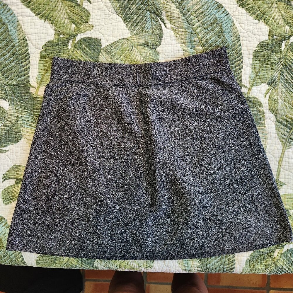 Loft Black and White Speckle Skirt